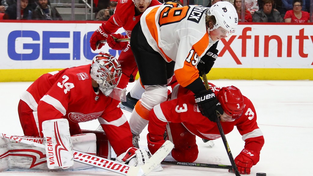 Flyers-Red Wings hajnalban