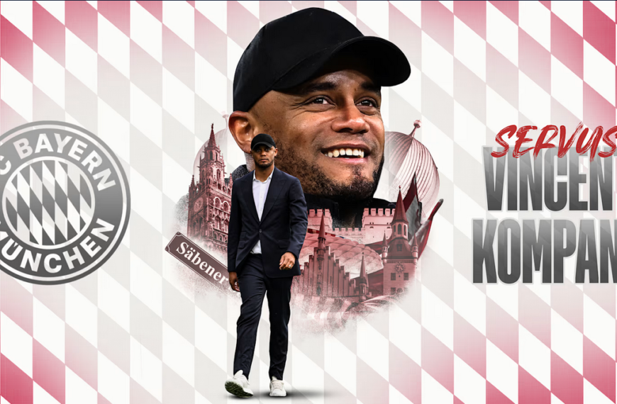 Vincent Kompany a Bayern München új vezetőedzője