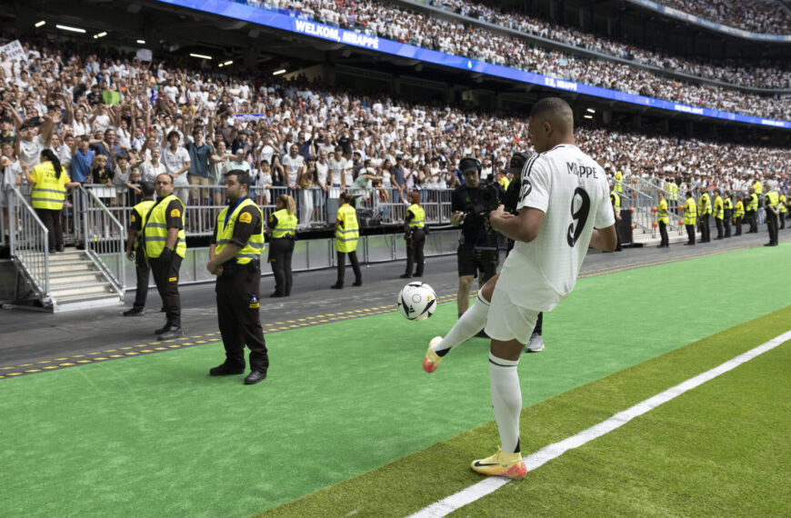 A Real Madrid majdnem telt ház előtt mutatta be Mbappét a Bernabeuban